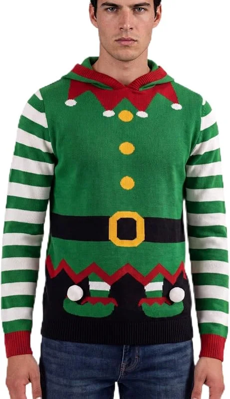 Xact Jersey de Navidad para hombre, elfo y reno de Rudolfo — Ropa Navidad