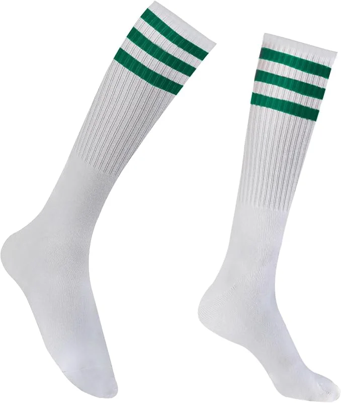 SycloPak Calcetines Deporte Mujer, Calcetines Altos Mujer, Calcetines Largos Mujer, Calcetines Largos, Calcetines Blancos Altos, Calcetines Rayas, Calcetines Blancos Niña, Calcetines Altos Niña Niño, Knee High Sock — Ropa Navidad