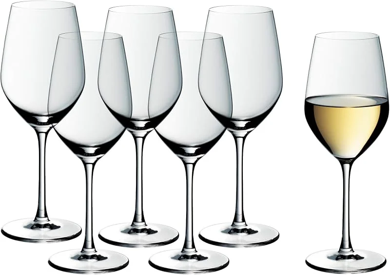 WMF Easy Plus - Juego de 6 Copas 390 ml, Cristal Templado Resistente, Apto para lavajillas, Ideal para Vino Blanco — Vino y mesa festiva
