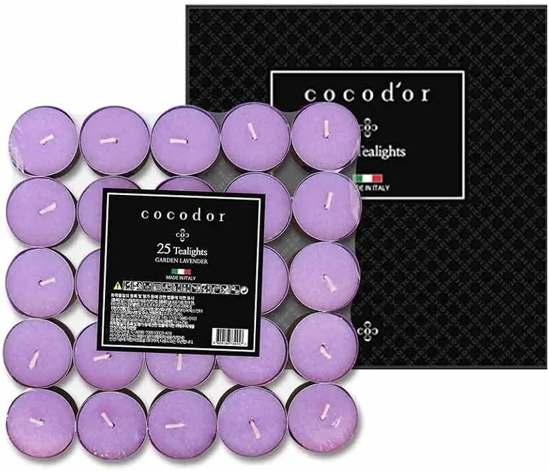 Visita la tienda de Cocod'or COCODOR Velas de té, Jardín Lavanda, 100 unidades, Tiempo de combustión 4-5 Horas, Accesorios para el Hogar y Decoración, Aromaterapia, Vela, Aroma — Cena a la luz de velas