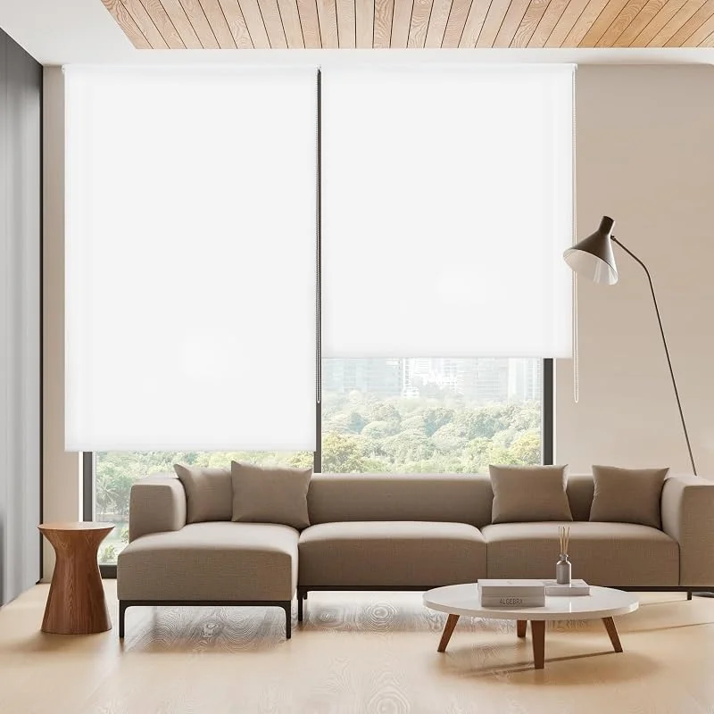 Visita la tienda de Blindecor Blindecor Ara, Estor enrollable translúcido liso - Blanco Roto, 140 x 175 cm (ancho por alto), Tamaño de la Tela 137 x 170 cm, Estores para ventanas — Vino y mesa festiva