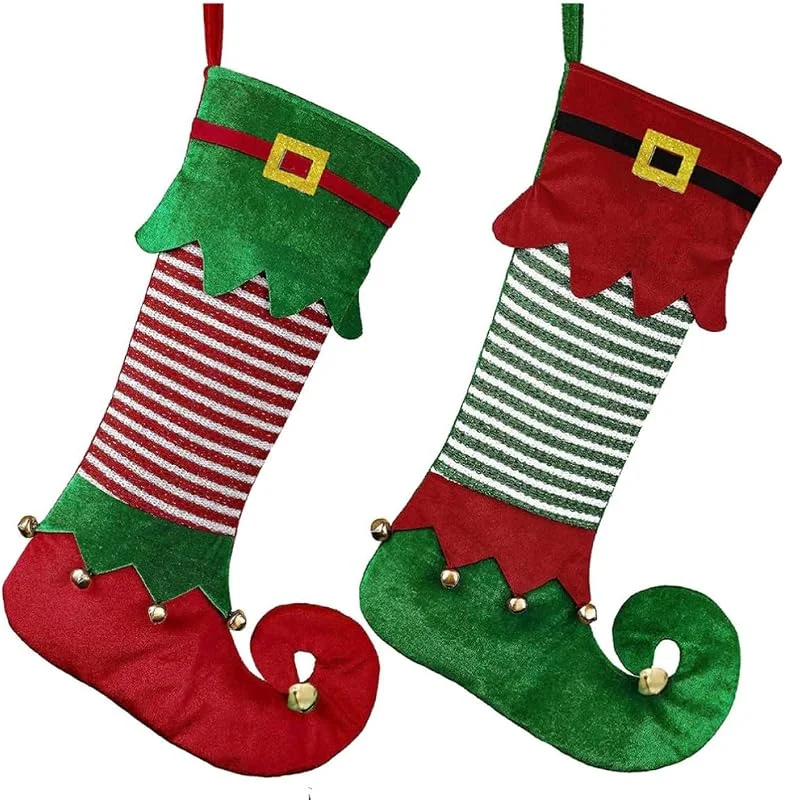 GATHINESS 2 Piezas Bolsa para Calcetines de Navidad de Poliéster, Gran Tamaño — Decoracion Navidad