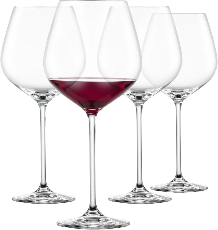 Visita la tienda de Schott Zwiesel SCHOTT ZWIESEL Coupe de Bourgogne Fortissimo (set de 4), refinadas copas de Borgoña para vino tinto, copas de cristal Tritan aptas para lavavajillas, fabricadas en Alemania (art. nº. 123683) — Vino y mesa festiva