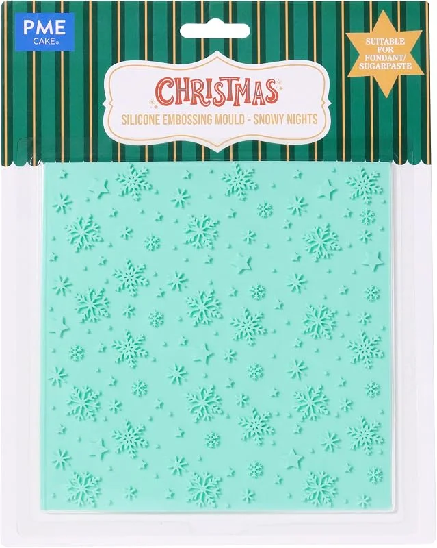 PME Navidad Tapete en Relieve de Fondant, Noches Nevadas — Hogar y cocina
