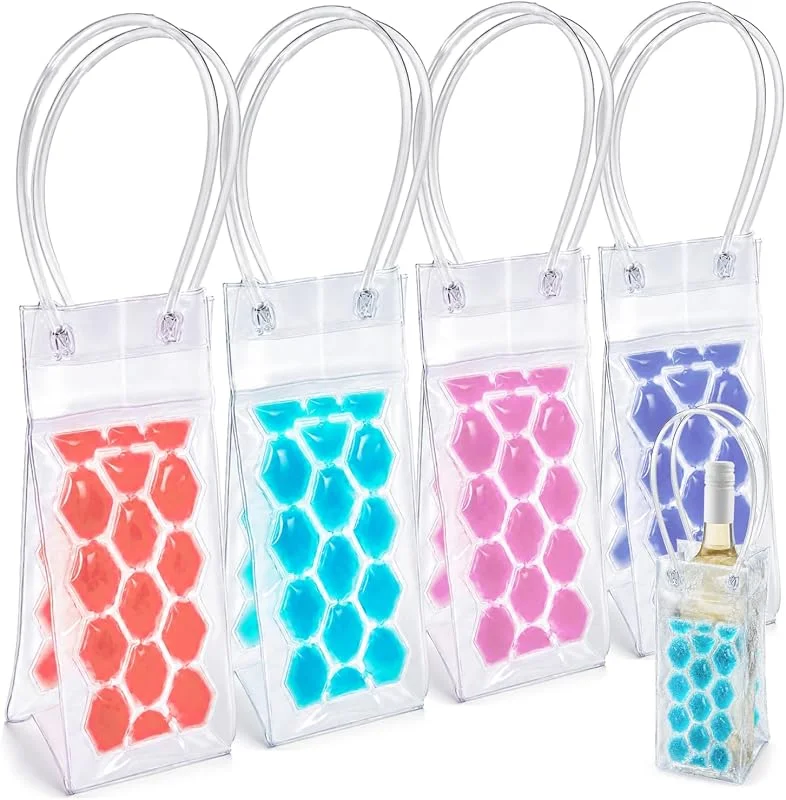 Visita la tienda de com-four com-four® 4X Enfriador de Botellas con Gel refrigerante, Funda térmica — Vino y mesa festiva