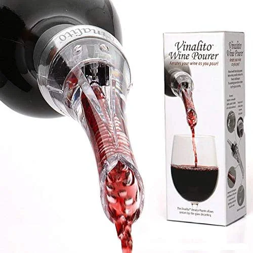 CKB LTD Gift House International Vertedor y aireador de Vino Vinalito, Transparente — Vino y mesa festiva