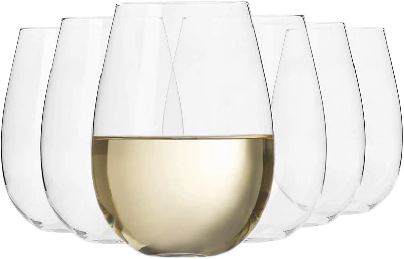 Visita la tienda de Krosno KROSNO Copas de Vino Blanco 6 x 550 ml, Sin tallo, Colección Harmony — Vino y mesa festiva