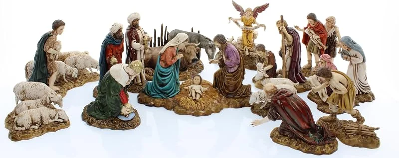 Visita la tienda de Moranduzzo Moranduzzo Set de 14 Figuras para Belén de 9 Cm – Escala 1:22 – Standard 9 – Figuras Irrompibles, Pintadas a Mano, Producto Oficial, Escultor M. Landi — Decoracion Navidad