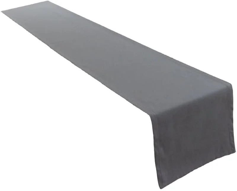 Lemos Home Camino de Mesa algodón, colección Concept, Color y tamaño a Elegir (Camino de Mesa – 40 x 200 cm, Gris basalto) — Hogar y cocina