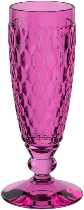 Villeroy & Boch - Boston Berry copa para cava, 120 ml, copa de cristal para Champagne y vino espumoso, apta para lavavajillas, rosa — Vino y mesa festiva