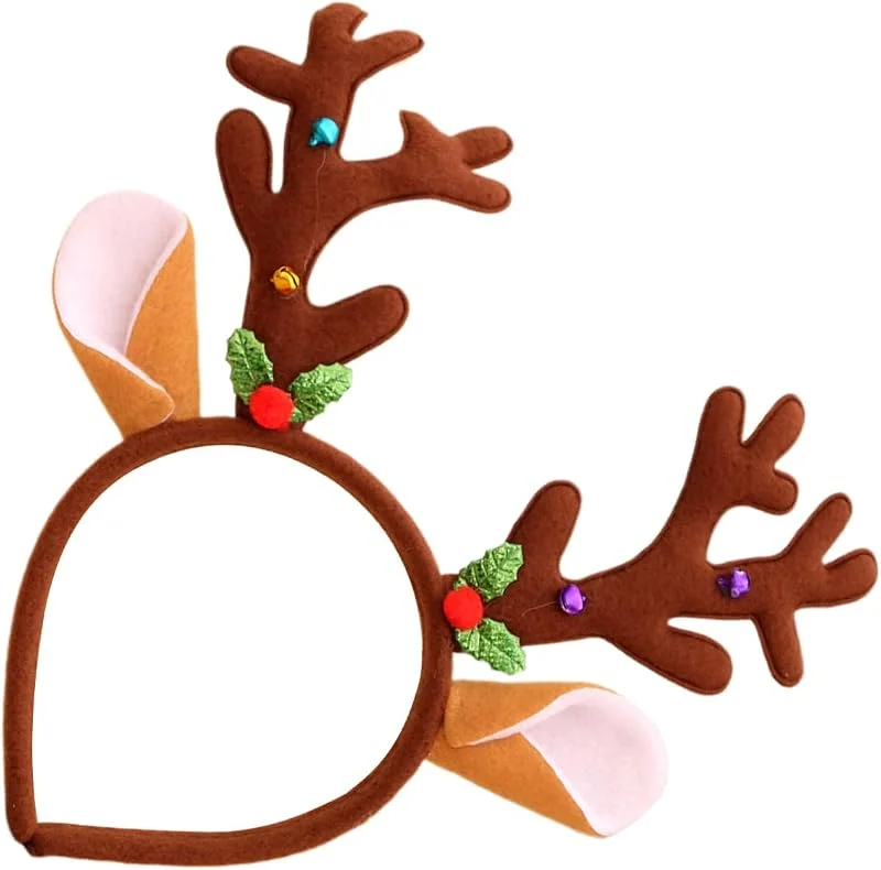 Genérico Diademas De Navidad Para Mujeres, Accesorios De Disfraz De Reno, Accesorios de Cabeza de Navidad - Para Mujeres Niñas Vacaciones Escolares Reunión Familiar Celebración Estacional Cena Boda — Ropa Navidad