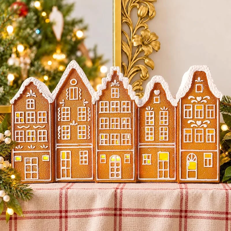 Gleemoria Decoraciones navideñas iluminadas de pan de jengibre de 14.5 — Decoracion Navidad