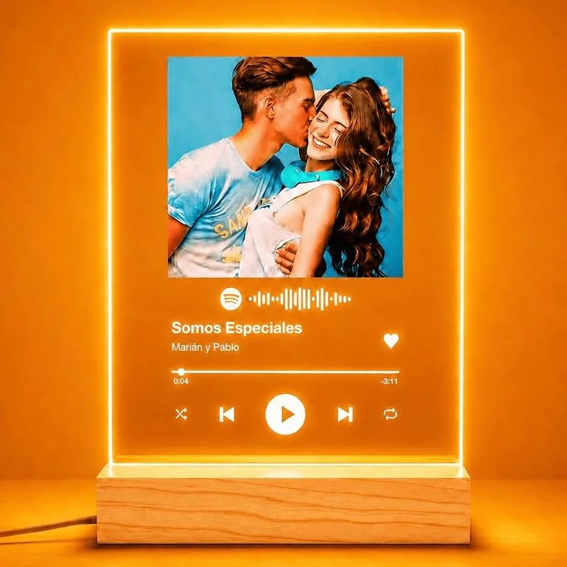 Visita la tienda de Transparent Gift Lámpara o Placa Spotify Personalizada con Foto y Canción - Regalos Personalizados Originales de Cumpleaños, San Valentín y Navidad. Regalos para Amigos, Parejas y Familiares — Hogar y cocina