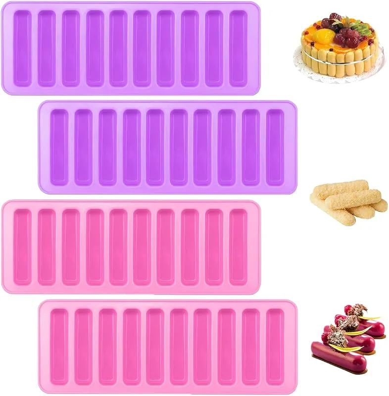 Varenzya 4 Piezas Molde de Barra de Cereal Silicona, Molde de para Chocolate — Hogar y cocina