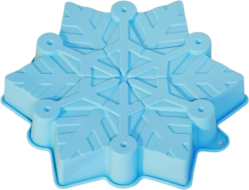 Silver-Stage Molde de silicona con forma de copo de nieve, diseño de copos de nieve — Hogar y cocina