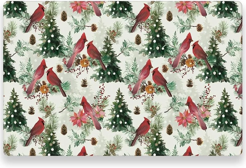 Visita la tienda de RUSPEPA RUSPEPA 30 Sheets Juego de manteles Individuales de Papel navideño con pájaros - 43x28cm Manteles Desechables con diseño de árbol de Navidad y Cardenal para Mesa de Comedor, hogar — Hogar y cocina