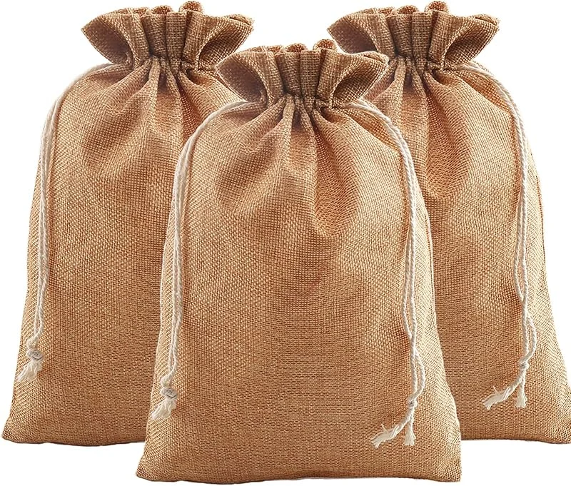 DAHI 12pcs Bolsas de Yute Bolsas de Arpillera con Cordón 20x30cm para Regalo Joyeria Calendario de Adviento Bodas Fiesta Navidad color marrón oscuro — Envoltorio regalo