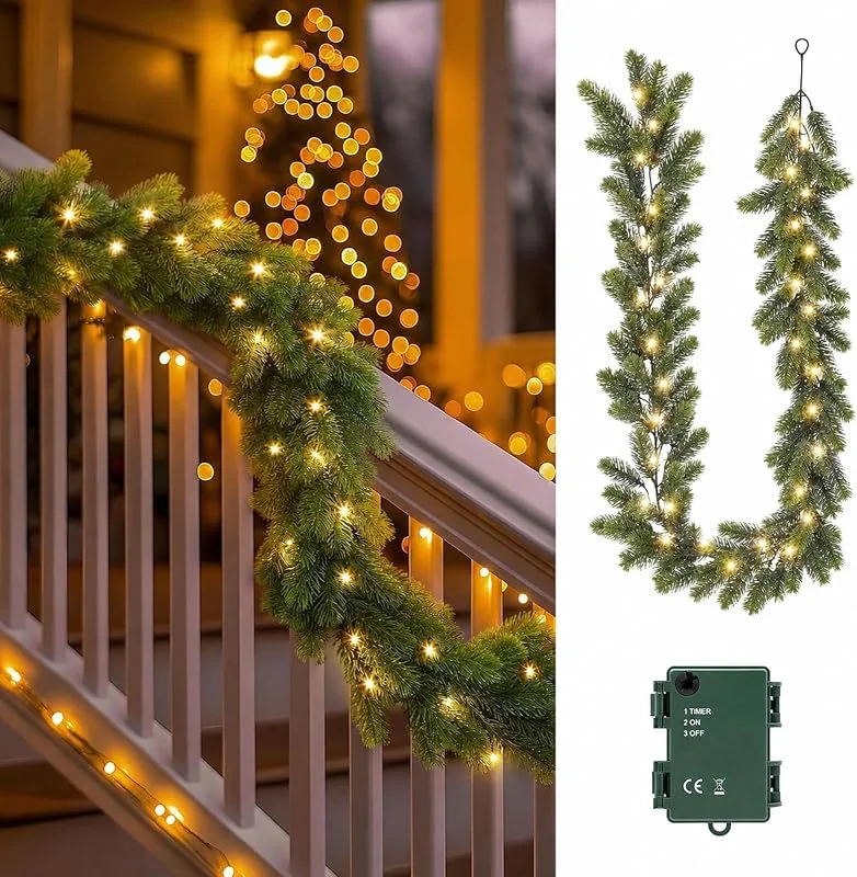 Visita la tienda de Auting Auting - Guirnalda de Navidad con iluminación, 1, 95 m, 40 LEDs — Luces Navidad