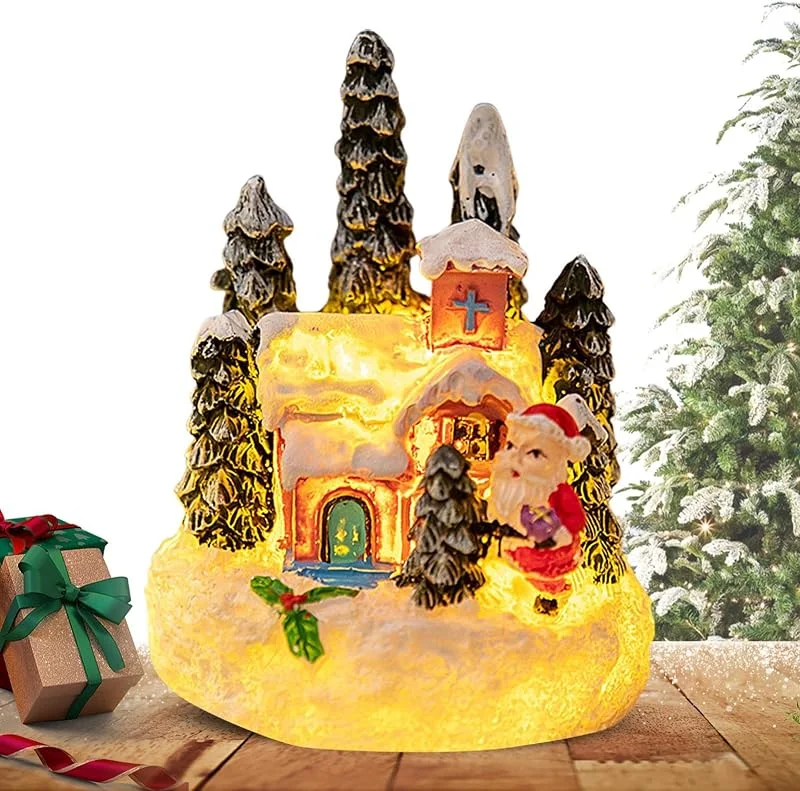 Ghjkldha Pueblo de Navidad iluminado, Decoraciones de pueblo de Navidad — Decoracion Navidad