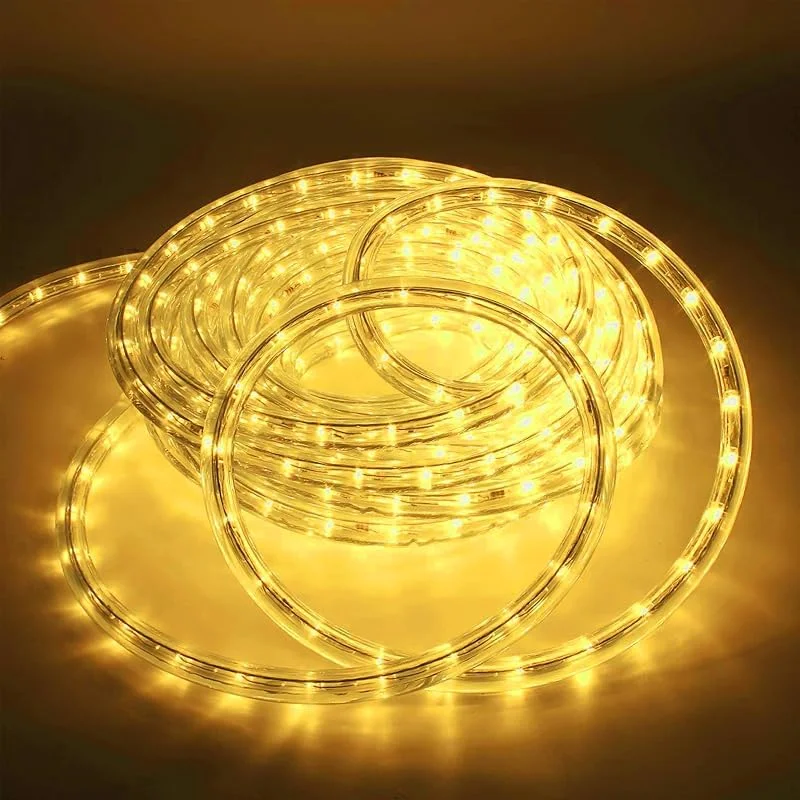 kefflum Tubo de LED Manguera Blanco Cálido 8M 288 LEDs Exterior e Interior — Luces Navidad