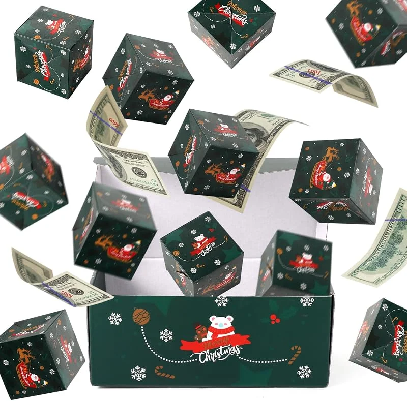 lasuroa 12 Piezas Cajas de Regalo Sorpresa, Navidad Caja de Regalo Explosión Cajas de Regalo Pop Up Caja de Cumpleaños Sorpresa para Navidad Cumpleaños (Verde) — Envoltorio regalo