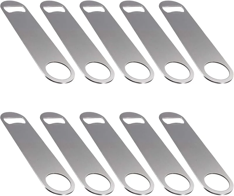 Coolty 10pcs Abrebotellas, Heavy Duty Abridor de Botellas de Cerveza de Acero Inoxidable para Familia Cocina KTV Bar (Plata) — Vino y mesa festiva
