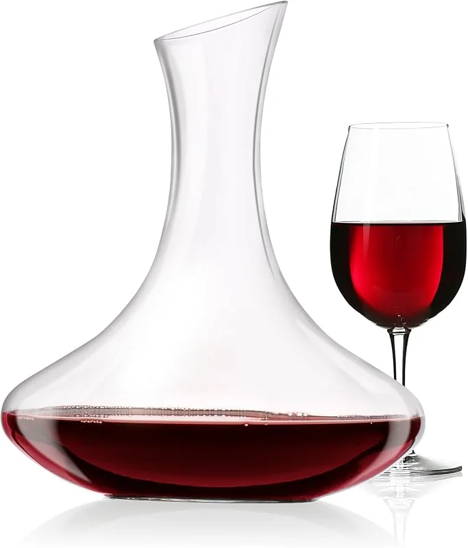 alpina Decantador de Vino - Jarra - Vidrio Grueso - 1, 78 Litros — Vino y mesa festiva