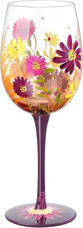 Visita la tienda de NymphFable NymphFable Florida Copa de Vino 15oz Pintado a mano Copas de Vino, Copas de Vino de colores Cumpleaños Boda Regalos para Mujeres — Vino y mesa festiva