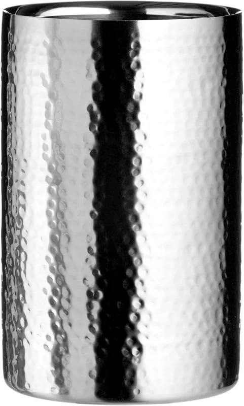 Premier Housewares - Enfriador de Botellas de Vino y Cava, Acero Inoxidable, Efecto Martillado — Vino y mesa festiva