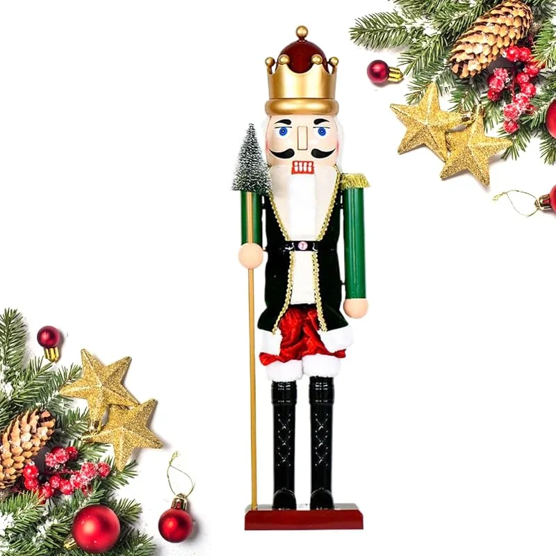 Generisch Figuras de cascanueces iluminadas pieza central musical — Decoracion Navidad