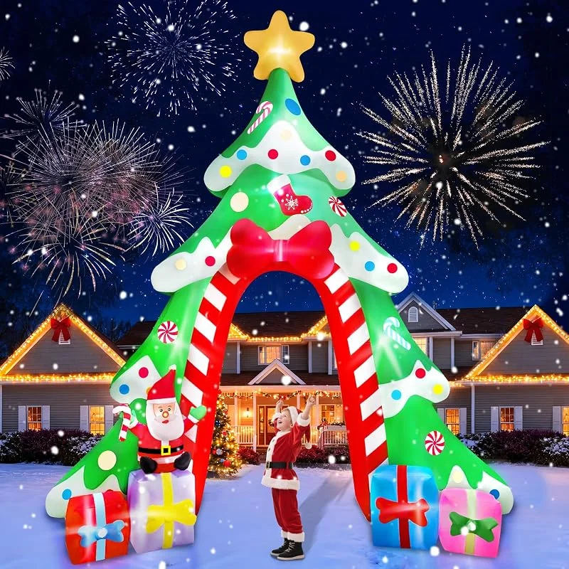 Visita la tienda de Kalolary Kalolary Decoración de Navidad Hinchable con iluminación LED – Gran Figura de Navidad para Interior y Exterior, decoración navideña para jardín y casa — Decoracion Navidad