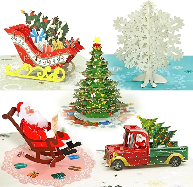 Visita la tienda de CUT POPUP.COM CUTPOPUP Paquete 5 Tarjetas Navidad 2024, Tarjetas de Navidad, Tarjetas Navidad 3D, Christmas cards, Xmas Cards (Xmas Pack5) US8-SET1ES — Ropa Navidad