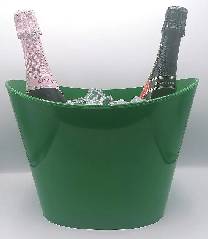Bewitched Cubitera, Champanera Fresh color Verde, ideal para 2 botellas 75cl, botella Magnum o 6 botellines de cerveza, refrescos o agua. Hecha en Polipropileno, muy Resistente. (Verde) — Vino y mesa festiva