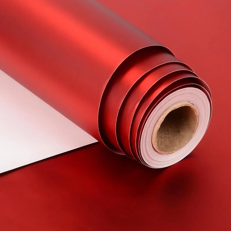 Visita la tienda de KISPATTI Papel de Regalo Rojo, 43 cm x 10 m Papel Regalo Rojo Metálico para Navidad Cumpleaños Aniversario Bodas — Envoltorio regalo