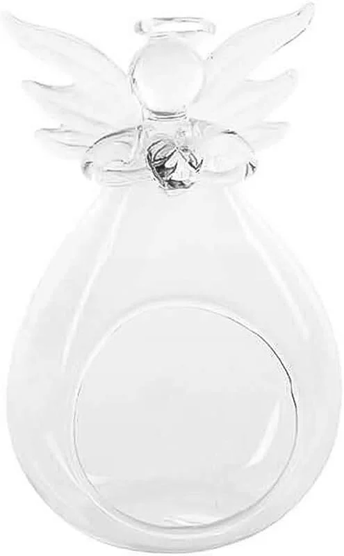Amosfun - Portavelas de cristal, diseño de ángel — Adviento y mesa