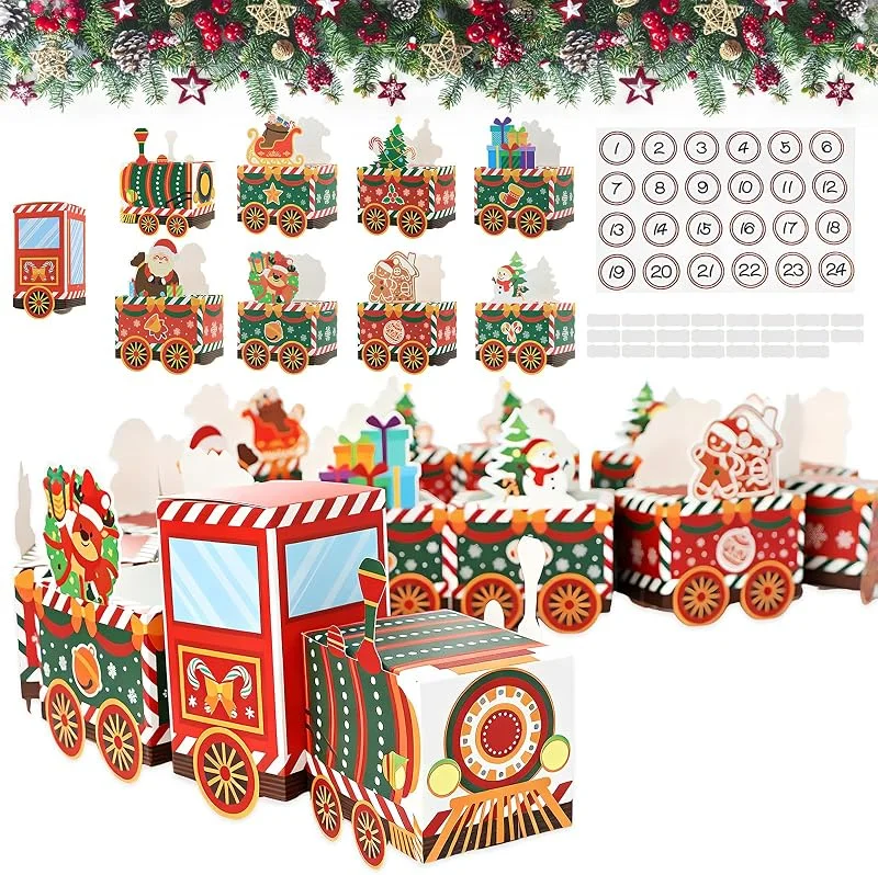 Visita la tienda de FEMONGY Calendario adviento para rellenar, Forma de tren pequeño — Adviento y mesa