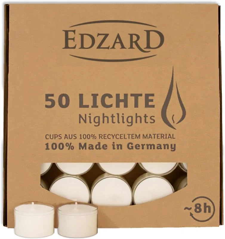 Visita la tienda de EDZARD EDZARD 50 Velas de té (Ø 38 mm), parafina — Cena a la luz de velas