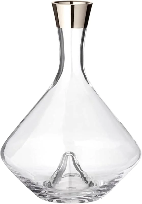 Visita la tienda de EDZARD EDZARD Decantador de vino Frederick (H 27 cm), cristal, borde de platino — Vino y mesa festiva