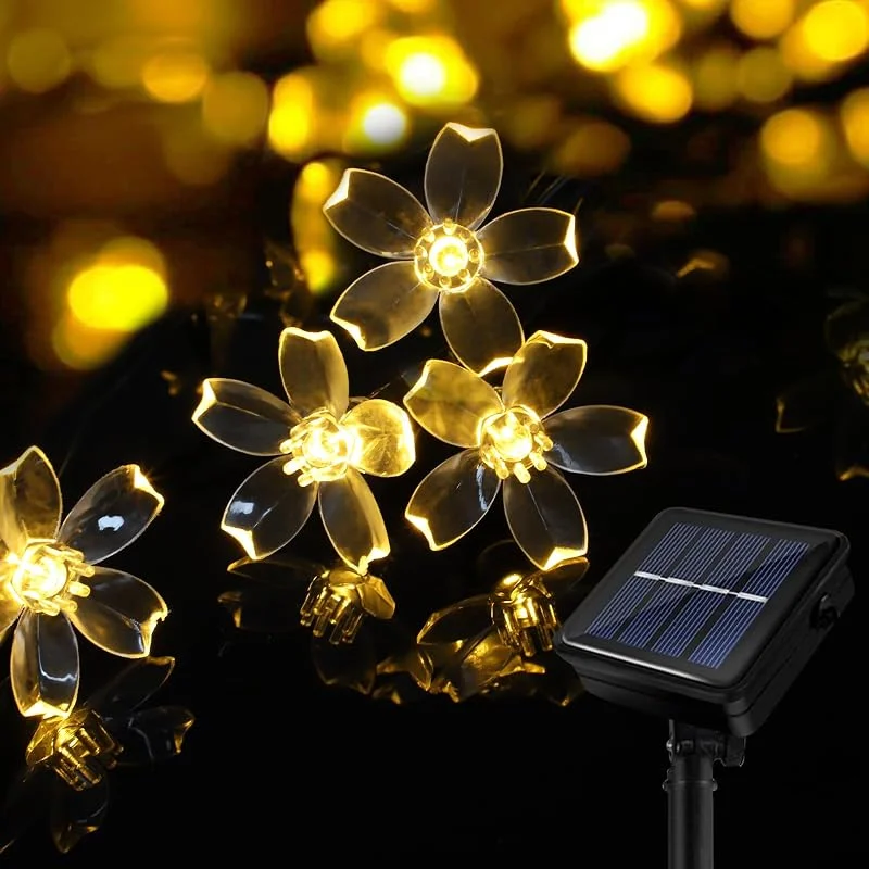 A.bigwhale Guirnalda Luces Exterior Solar, 40 LED Luces Solares LED Exterior Jardin, 8 Modos Impermeable Cadena de Luces Solares Decoración para Patio, Navidad, Fiestas, Balcón, Boda — Luces Navidad