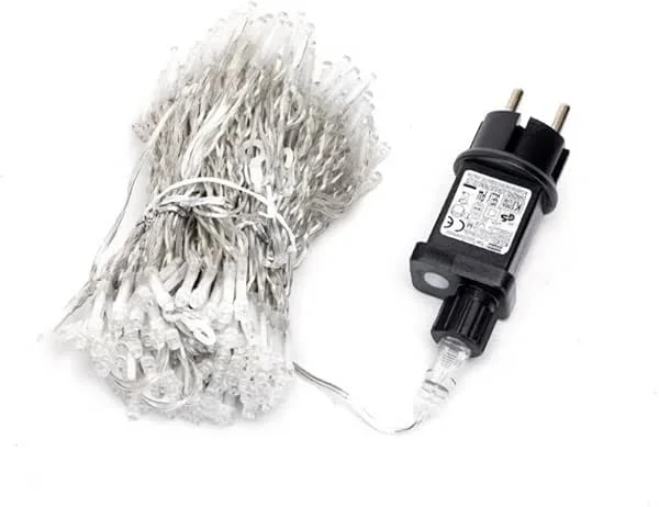 Blendend Luces planas de cortina LED, batería 3AA, luz blanca fría, 1m x 1m, ideales para decoración y ambientación en eventos o espacios interiores. — Luces Navidad
