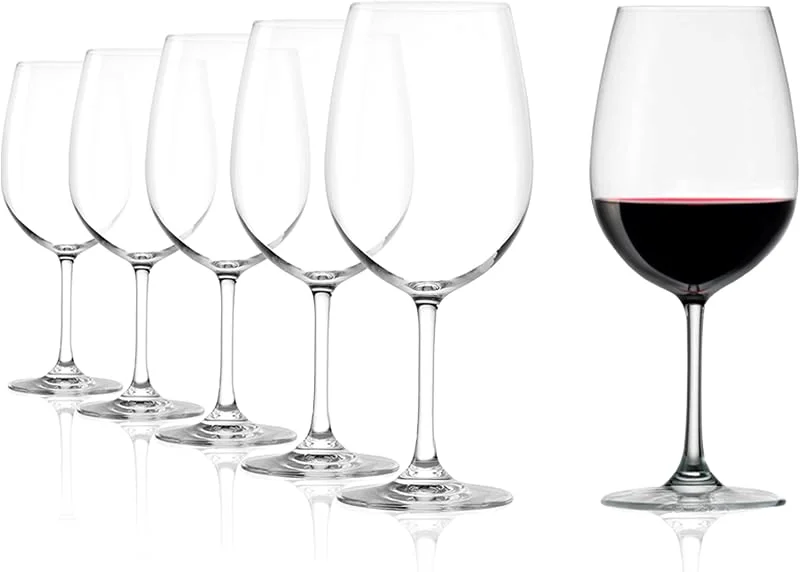 Stölzle Lausitz Copas de Vino Bordeaux Weinland Set de 6, 540ml – Elegantes Copas de Cristal para Vino Tinto – Ideales para Vinos Potentes, Aptas para Lavavajillas, Fabricadas en Alemania — Vino y mesa festiva
