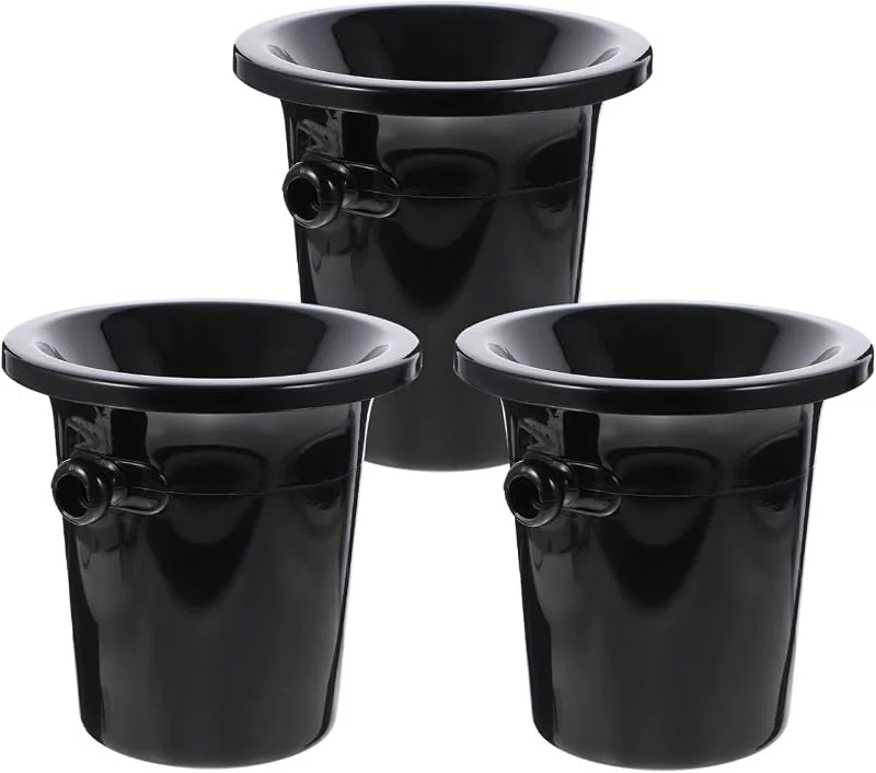 Visita la tienda de HEMOTON Hemoton 3 unids cata de vinos Spittoons Wine Dump Buckets Champagne Bucket Spit Wine Barrels Cold Wine Barrels Ice Bucket (negro) — Vino y mesa festiva