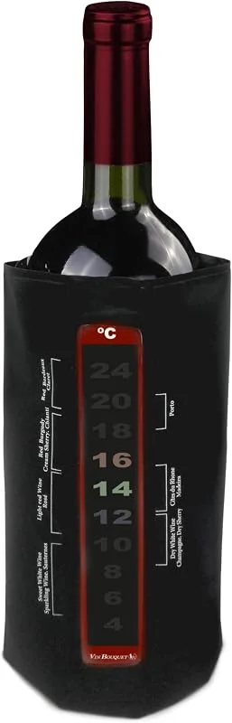 Visita la tienda de VB VIN BOUQUET Vin Bouquet FIE 108 - Funda enfriadora con Termómetro de Velcro, Cubierta Enfriadora Gel, Velcro Ajustable, Ideal para Conservar el Vino — Vino y mesa festiva