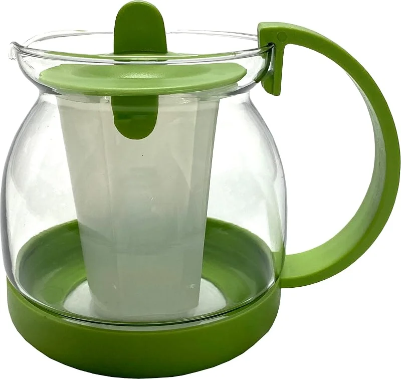 Sanfor, Jarra para infusiones con filtro, Tetera para té suelto, Infusionador, Transparente, Resintente al calor, Para microondas, Talla única — Vino y mesa festiva