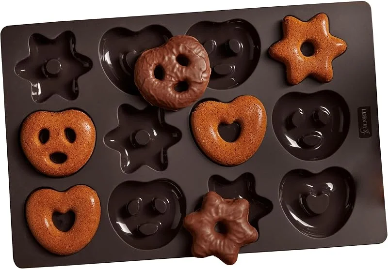Lurch Mini molde de silicona para pretzels, corazones, estrellas, silicona antiadherente, con 15 años de garantía — Hogar y cocina