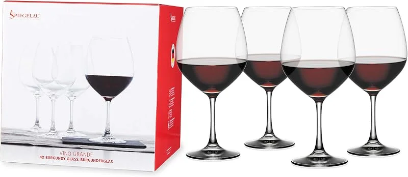 Spiegelau Vino Grande Vino Tinto-Balón, Set de 4, Vaso Vino Tinto, Copa de Vino, Cristal, 710 ml, 4510270 — Vino y mesa festiva