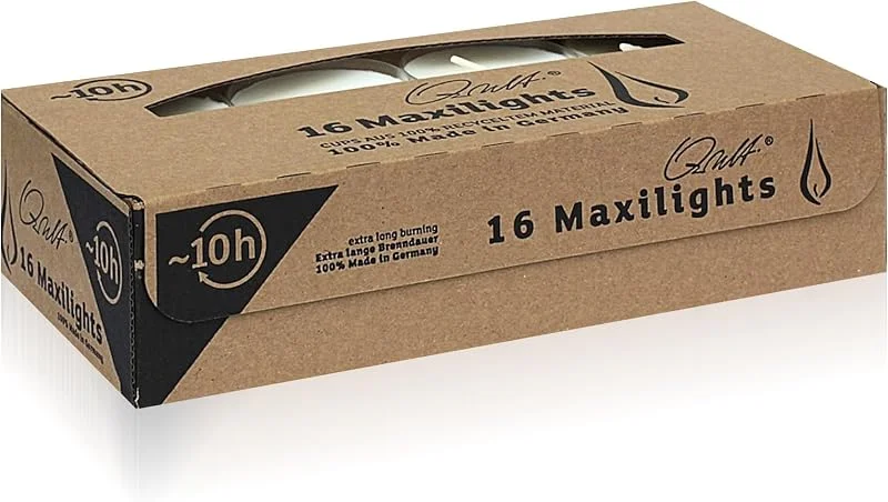 Qult Candelitas 16 Maxilights blanco — Cena a la luz de velas