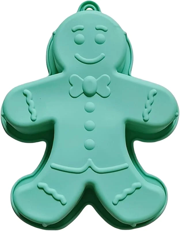 Generic Molde de silicona 3D para pan de jengibre, bandeja para hornear de Navidad — Hogar y cocina