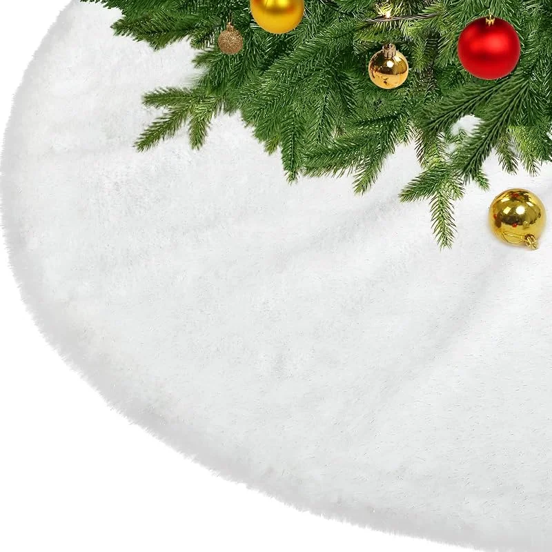 Visita la tienda de KONVINIT KONVINIT Falda Blanca para árbol de Navidad Peluche Cubre Pie para Árbol — Adviento y mesa