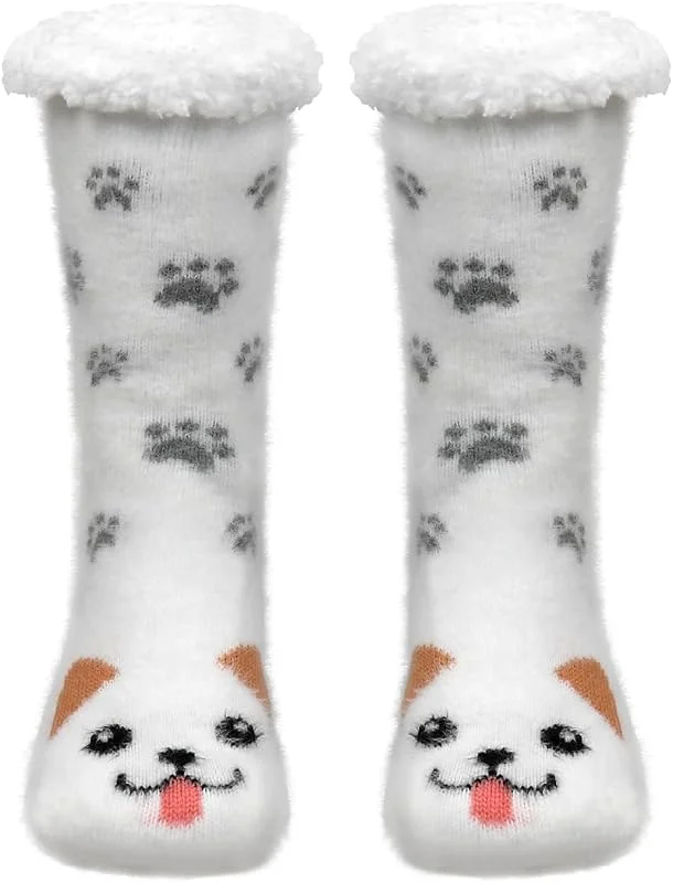Augesak Calcetines Termicos Mujer, Calcetin Invierno, Calcetines Antideslizantes, Divertidos Animales Calcetin Casa Mujer, Navidad, Dormir Casa — Decoracion Navidad